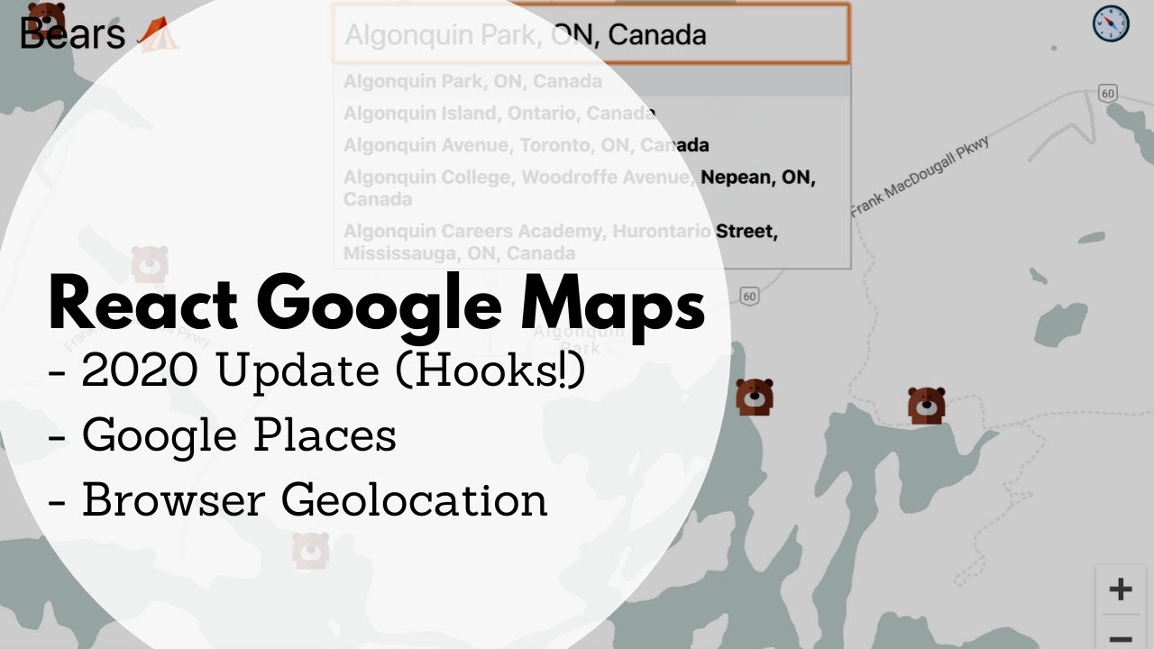 Google Maps & Google Places in React