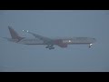 (4K) Air India Boeing 777-300ER Landing Blizzard / Snowstorm Chicago O&#39;Hare International Airport