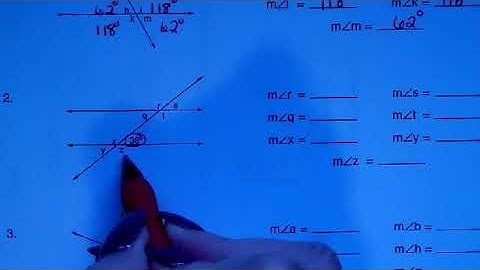 Video Notes: Parallel Lines and Transversals