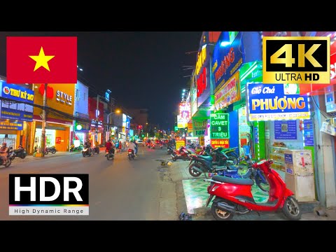 Ho Chi Minh 4K Night Walking Tour, Vietnam Street walk in Ho Chi Minh｜4K HDR 60fps