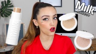 BEST FOUNDATION STICK EVER?!? NEW MILK MAKEUP FLEX FOUNDATION & HIGHLIGHTS