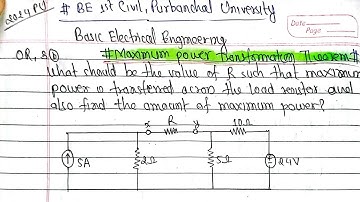 Maximum Power Transform Theorem|2024PU Basic Electrical Engineering|Purbanchal University TU KU PoU