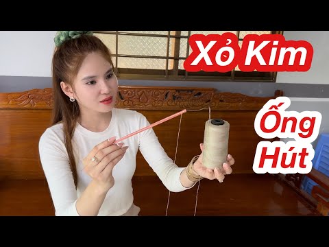 Xỏ Kim Chỉ Siêu Nhanh Chỉ Bằng Cái Ống Hút, Cách Làm Đồ Xỏ Kim Chỉ Đơn Giản