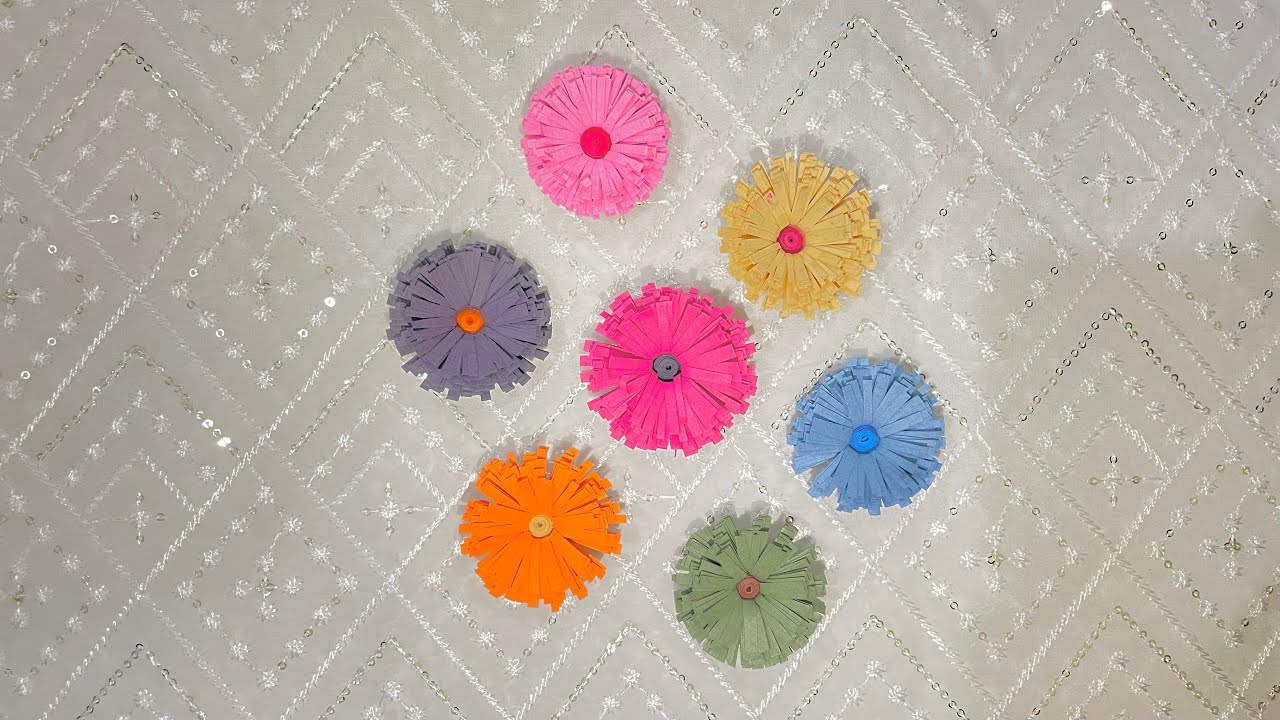 How to make quilling daisy paper flowers Quilling flowers 🌸 YouTube