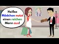 Deutsch lernen | Heißes Mädchen nutzt einen reichen Mann aus! Wortschatz und wichtige Verben
