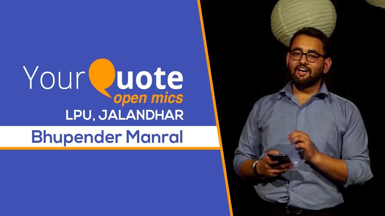 'Unki Zulfon Mein' by Bhupender Manral | Hindi Poetry | YQ - LPU (Open Mic 1)