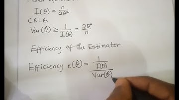 Efficient Statistics: example on normal distribution.