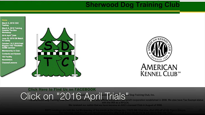 Register for the April Sherwood Dog Training Trials