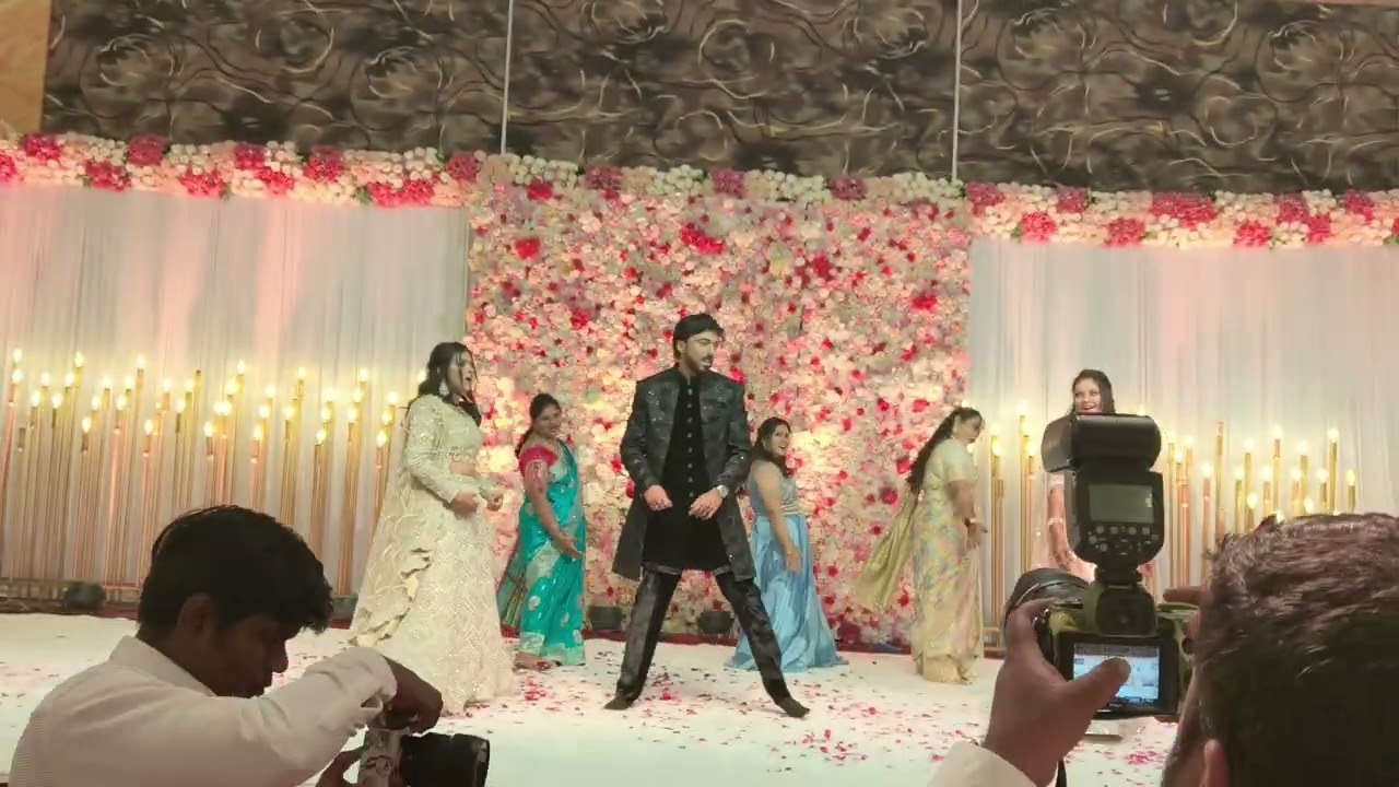 Sisters and Bhabhi dance with Grooms entry at wedding. 