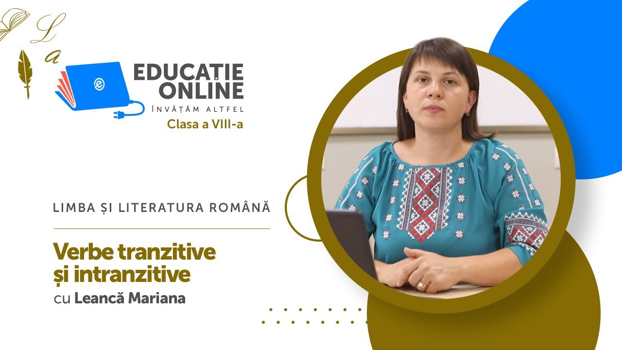 Limba și literatura română, Clasa a VIII-a, Verbe tranzitive și intranzitive