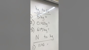 Conversion examples kg to N
