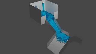 Blender fluid simulation test 2 mentaflow cycles engine