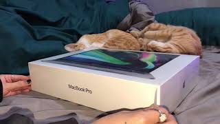 Unboxing MacBook Pro 13" M1 2020|| with Cats in the background