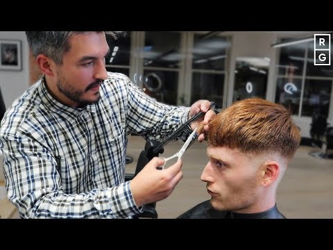 Textured Crop Blunt Fringe Mens Haircut With Low Skin Fade - Youtube