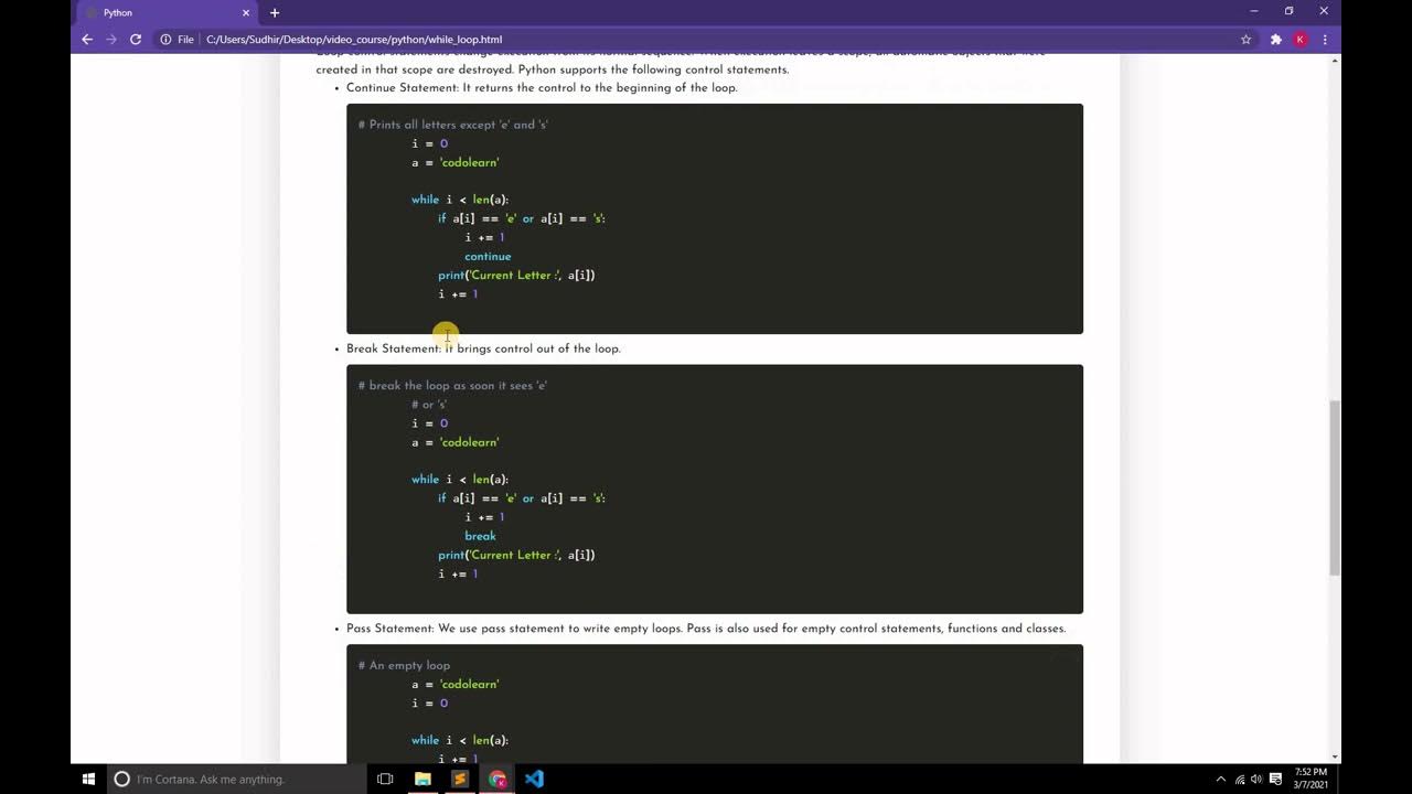 Python End To End Course Tutorial | While loop In python programming ...