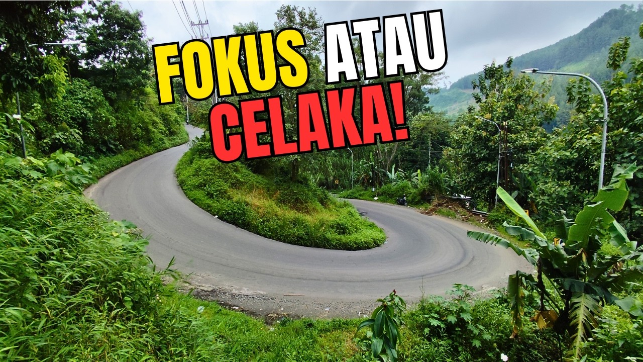 HATI-HATI! Jalan Leter “S” Tegal ke Guci yang Sering Bikin Pengendara Panik