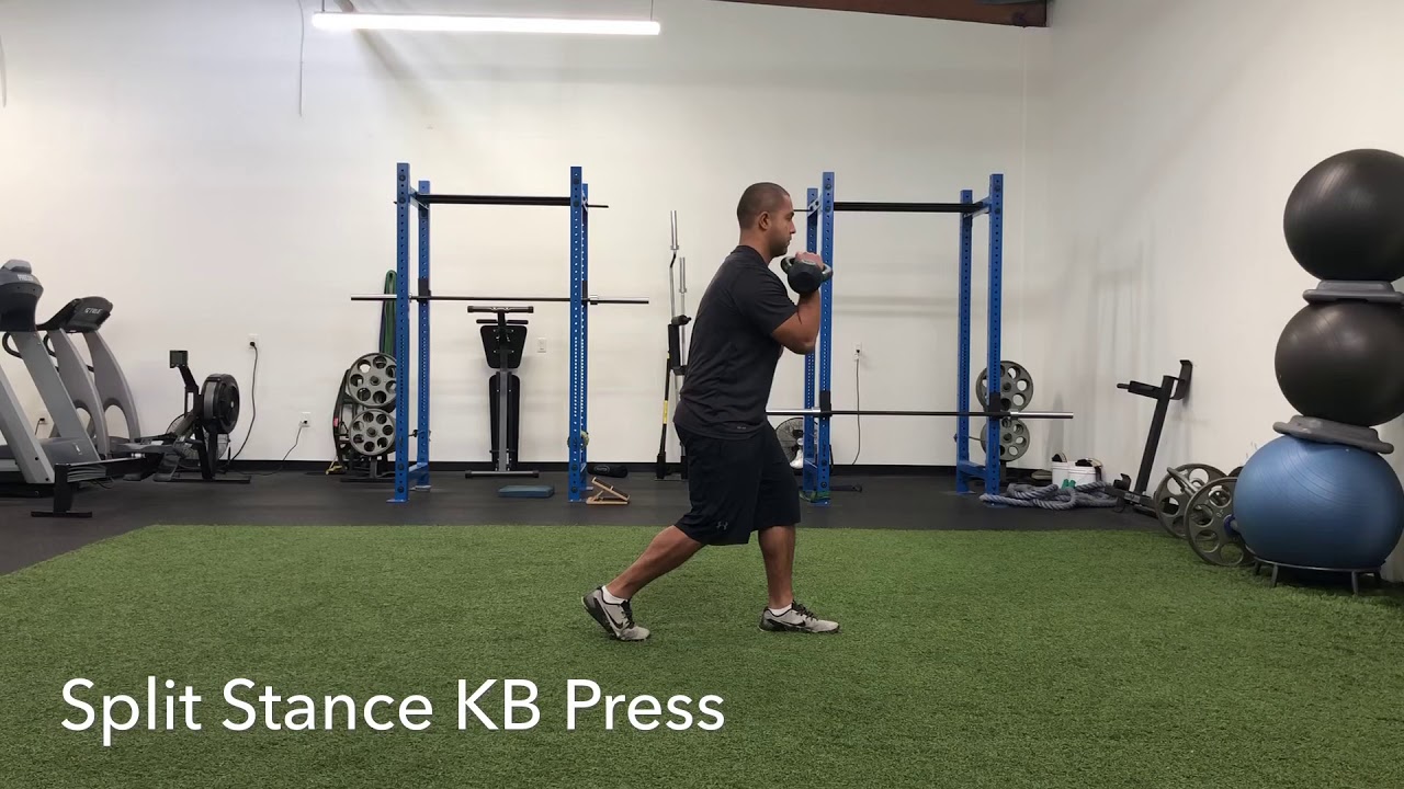 Split Stance KB Press YouTube