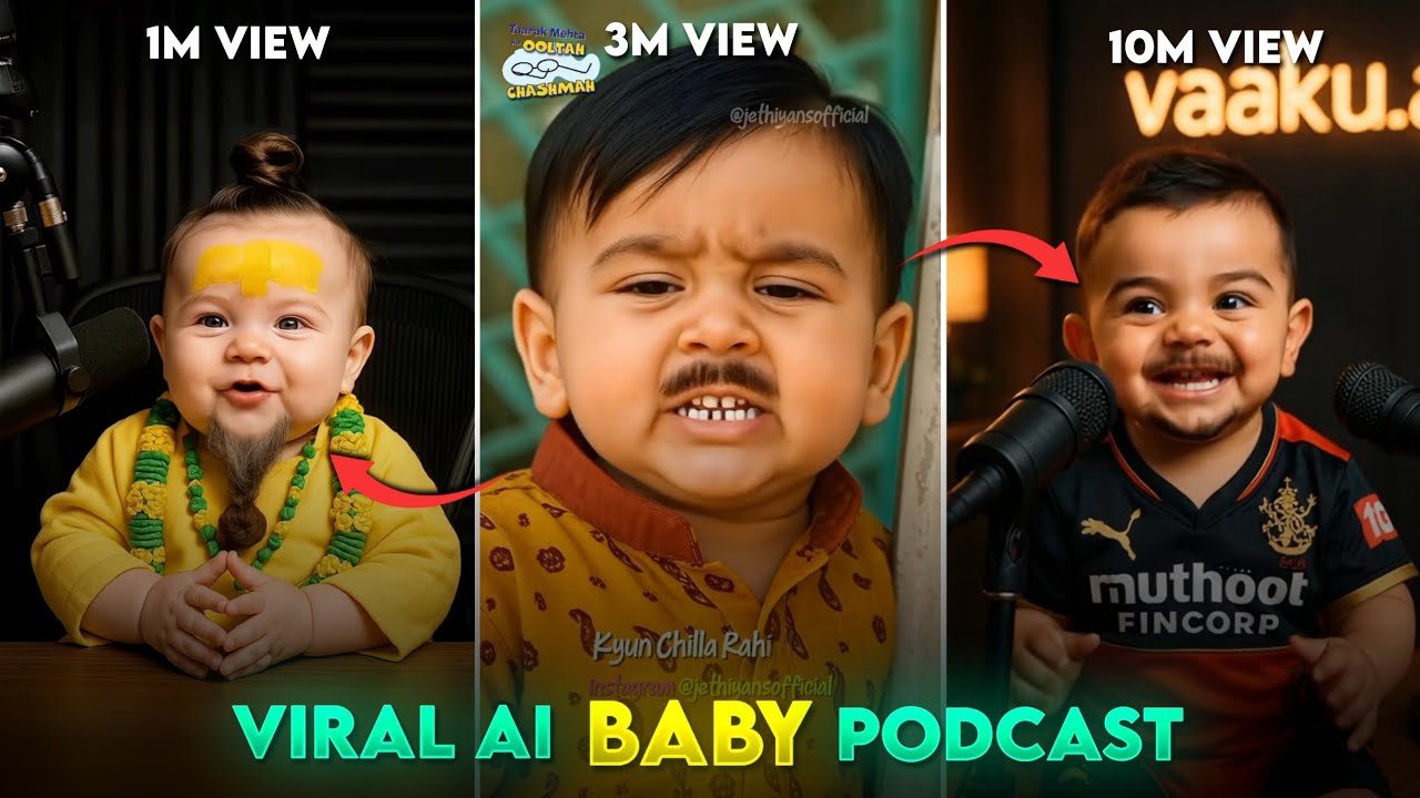 Instagram Trending Baby Podcast Ai Video Editing | Baby Podcast Ai Tutorial | Chatgpt4o Free