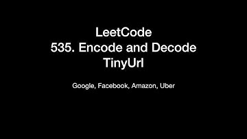 【LeetCode习题讲解】535. Encode and Decode TinyUrl