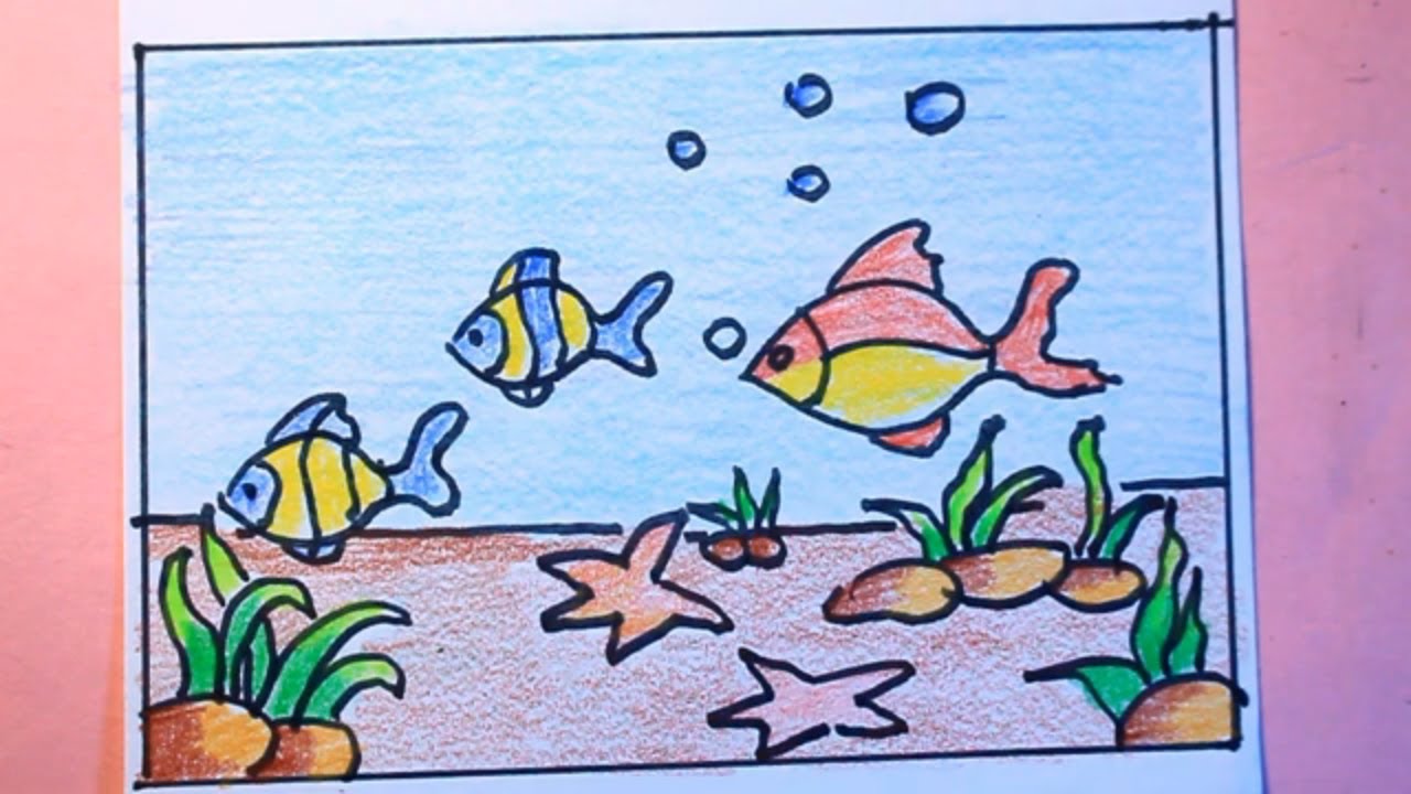 How To Draw Under The Sea Step By Step Draw Under Water Under The Sea Drawing Youtube