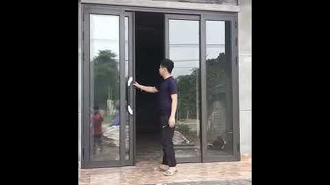 Cửa nhôm 2 cánh mở quay kết hợp 2 cánh mở lùa - Cửa Nhôm Xanh