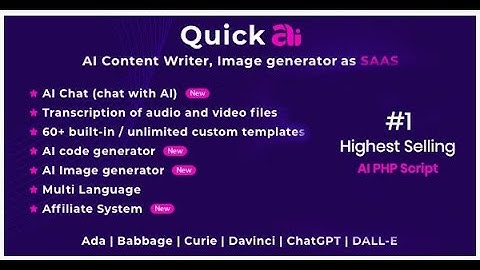 QuickAI OpenAI   ChatGPT   AI Writing Assistant and Content Creator as SaaS