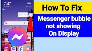 how to fix messenger chat heads or bubble not showing on display | ( new update 2024)