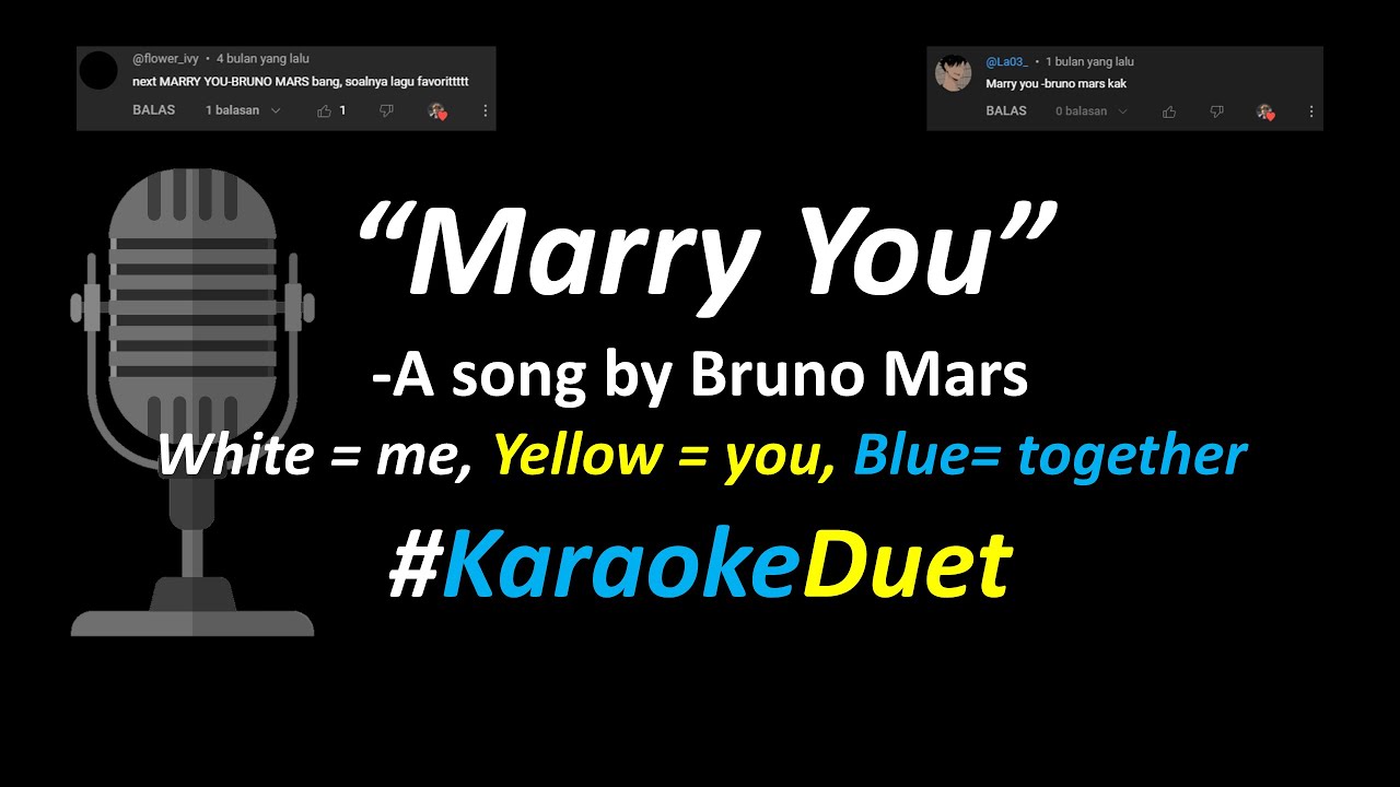 Bruno Mars - Marry You (Duet Karaoke Version - Higher Key) | Cover | #duetkaraoke #singwithme Bruno Mars - Marry You (Duet Karaoke Version - Higher Key) | Cover | #duetkaraoke #singwithme
