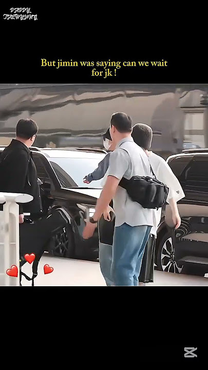 Jimin was saying the bodyguards to wait for Jungkook so they can go together 😩✨'#shorts#bts