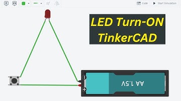 Turn-On LED Basic Circuit in TinkerCAD | Robo CAD