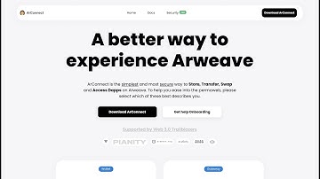 How to get a Arweave Wallet using ArConnect.io