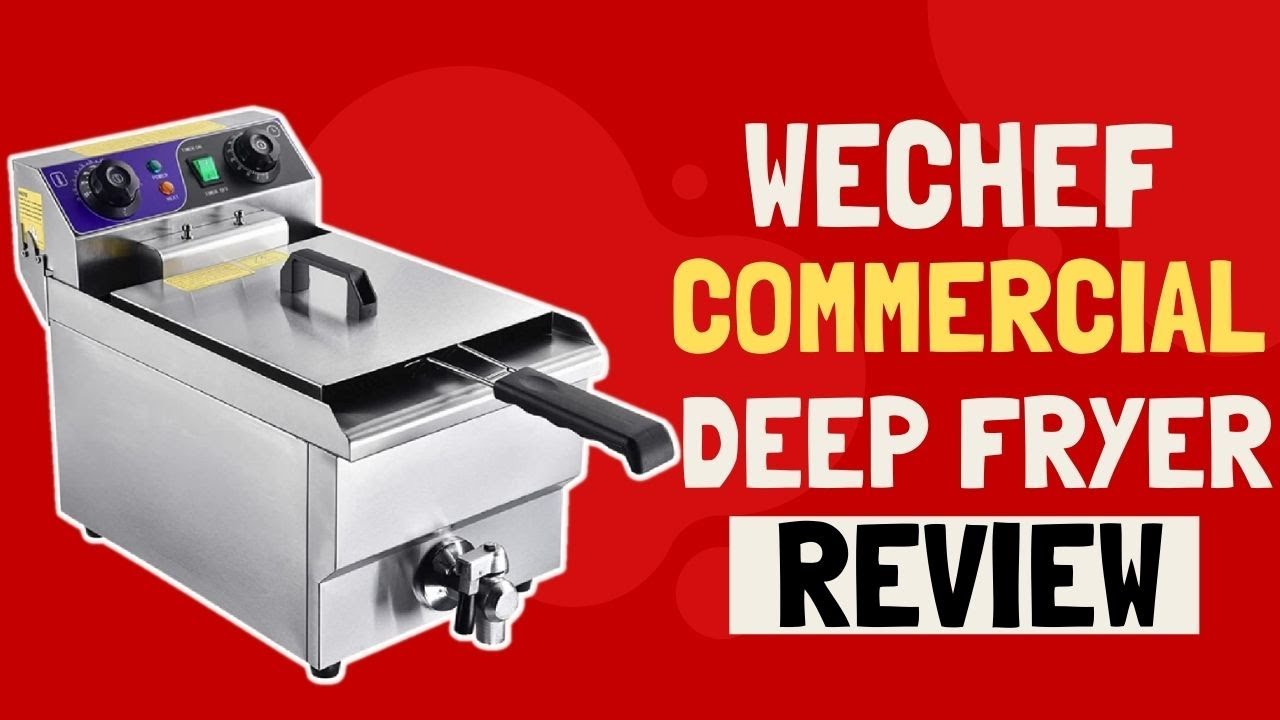 WeChef 11.7L Commercial Electric Deep Fryer Restaurant Countertop Fryer  with Timer Drain