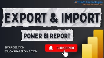 How to Export and Import Power BI Reports | Template, PDF & Power BI Service | Power BI Tutorial
