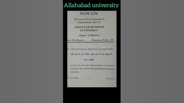 M.com1st semester Buisness economics Allahabad university #trending #exam #shorts #previous#ytshorts