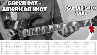 American Idiot Green Day Guitar Solo Tabs Guitar Cover Guitar Tutorial Guitar Lesson Tabs