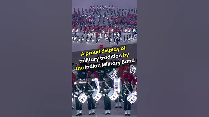 Indian Military Band performs at the Beating Retreat, showcase of India's military tradition