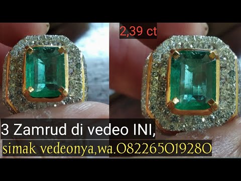 Batu Cincin Zamrud Emerald Beryl Kolombia asli (Kode 1616). 