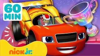 Blaze y Los Monster Machines | Los mejores RESCATES EN CARRERAS de Blaze | 60 minutos | Nick Jr.