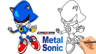 METAL SONIC | How to draw and coloring Sonic 2 (Sega Genesis) screenshot 2