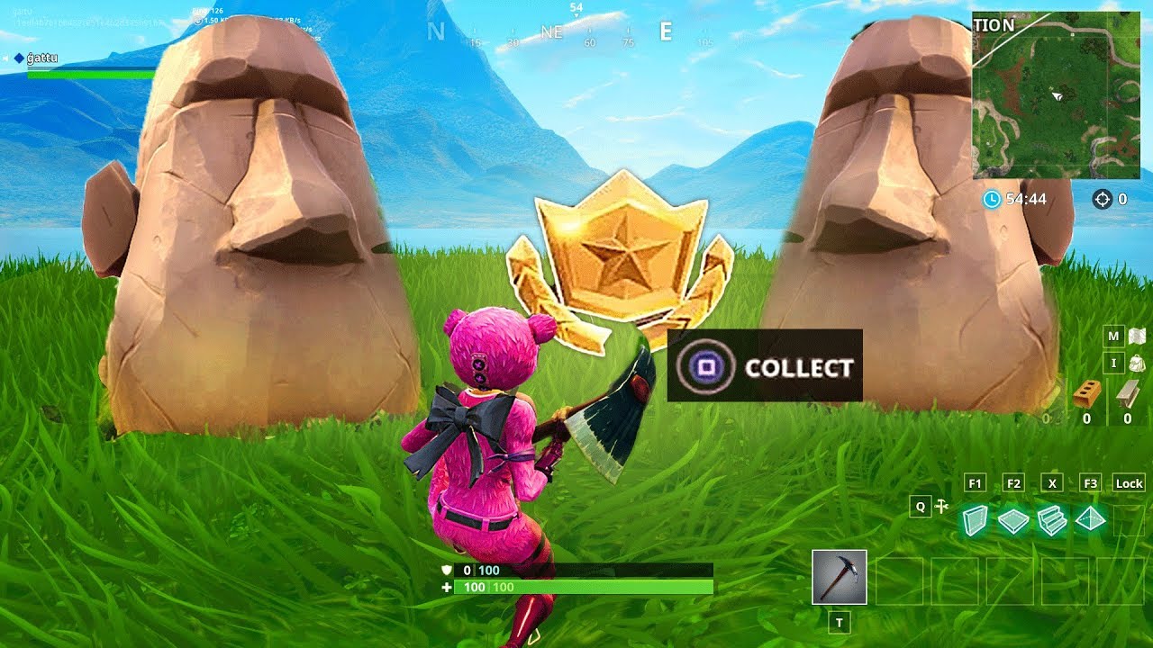 search where the stone heads are looking location fortnite week 6 season 5 battle star - stone heads are looking fortnite