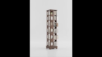 Zwob 360 Degree Rotating Bookshelf Corner Tall Bookcase #zwob #bookshelf #homedecor #interiordesign