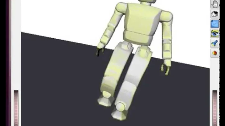 OpenHubo Balance on one foot - Humanoid Robot