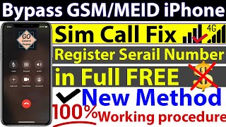 How to Bypass MEID. No MEID iPhone with Signal Sim Call Fix in Full Free  | New Easy Method Windows