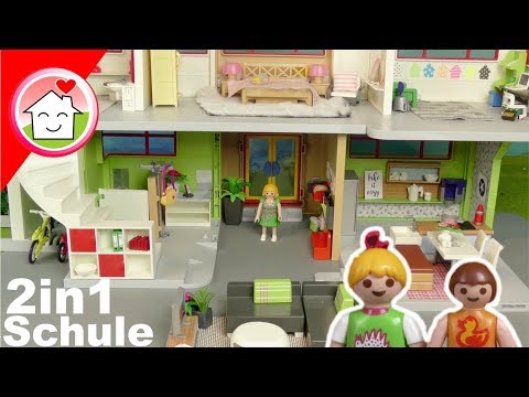 Playmobil neue Schule als Wohnhaus - Pimp my PLAYMOBIL 2 in 1 von Familie Hauser  für Kinder