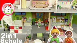 Playmobil neue Schule als Wohnhaus - Pimp my PLAYMOBIL 2 in 1 von Familie Hauser für Kinder