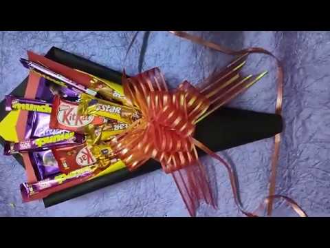 Chocolate Bouquet Tutorial /DIY Birthday Gift Ideas - YouTube