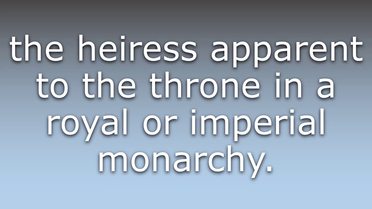 What does Crown princess mean? YouTube