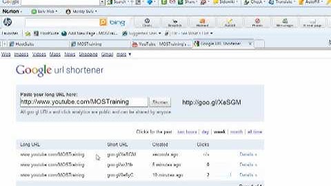 Google URL shortener