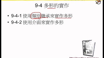 07 CH9 4 1使用類別繼承來實作多形JAVA物件導向設計 吳老師)11