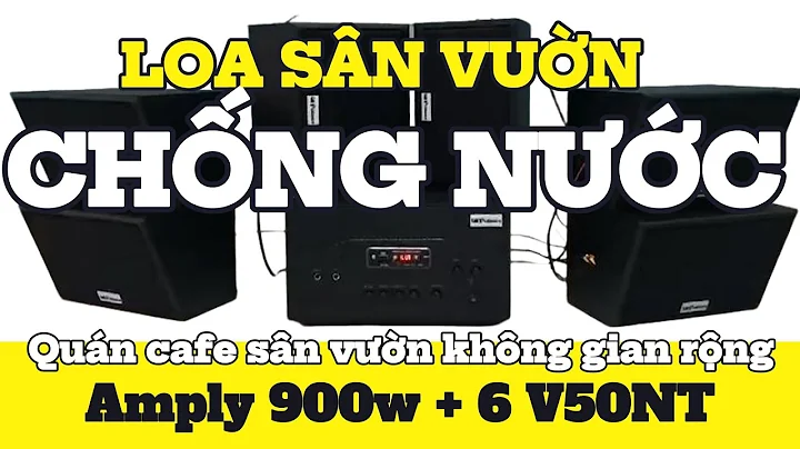 Loa chống nước lắp cho quán cafe sân vườn, nhà hàng: Amply A907 + 6 loa V50NT (50w)